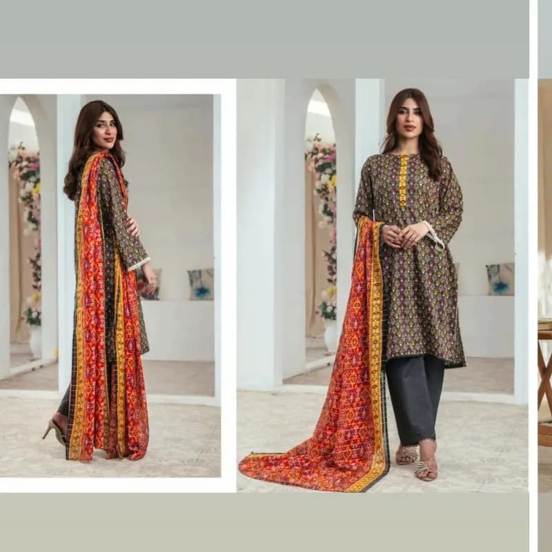 Malaika original lawn 3 pc