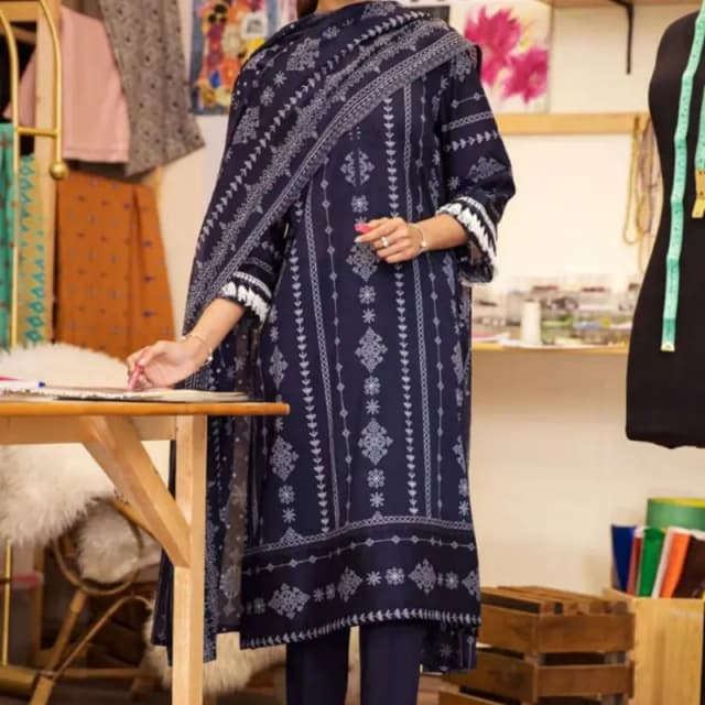 Nishat printed lawn 3 pc